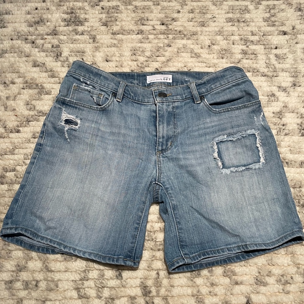Ann Taylor Patchwork Jean Shorts